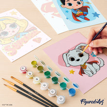 Carica l'immagine nel visualizzatore di Gallery, Mini Set Dipingere con i numeri 15x20cm (6 pezzi) - Superman e Supergirl