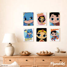 Carica l'immagine nel visualizzatore di Gallery, Mini Set Dipingere con i numeri 15x20cm (6 pezzi) - Justice League - Più Tenera che Mai