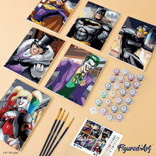 Carica l'immagine nel visualizzatore di Gallery, Mini Set Dipingere con i numeri 15x20cm (6 pezzi) - Batman - Eroi e Criminali