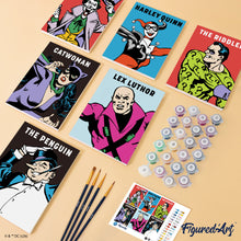 Carica l'immagine nel visualizzatore di Gallery, Mini Set Dipingere con i numeri 15x20cm (6 pezzi) - I Villain dell'Universo DC