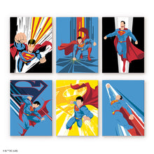 Carica l'immagine nel visualizzatore di Gallery, Mini Set Dipingere con i numeri 15x20cm (6 pezzi) - I poteri di Superman Figured'Art