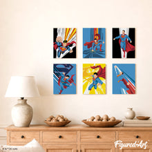Carica l'immagine nel visualizzatore di Gallery, Mini Set Dipingere con i numeri 15x20cm (6 pezzi) - I poteri di Superman
