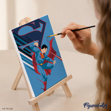 Carica l'immagine nel visualizzatore di Gallery, Mini Set Dipingere con i numeri 15x20cm (6 pezzi) - I poteri di Superman