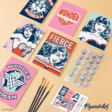 Carica l'immagine nel visualizzatore di Gallery, Mini Set Dipingere con i numeri 15x20cm (6 pezzi) - Impavida Wonder Woman