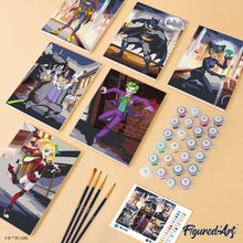 Carica l'immagine nel visualizzatore di Gallery, Mini Set Dipingere con i numeri 15x20cm (6 pezzi) - Batman a Gotham City