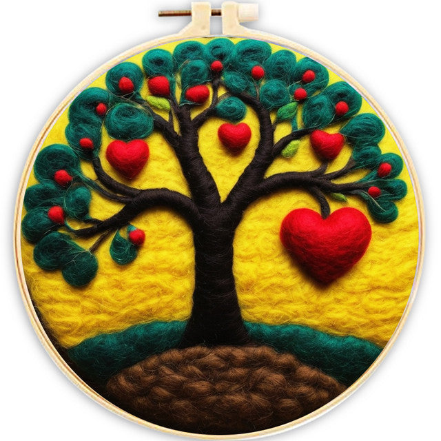 Needle Felting Albero del Cuore