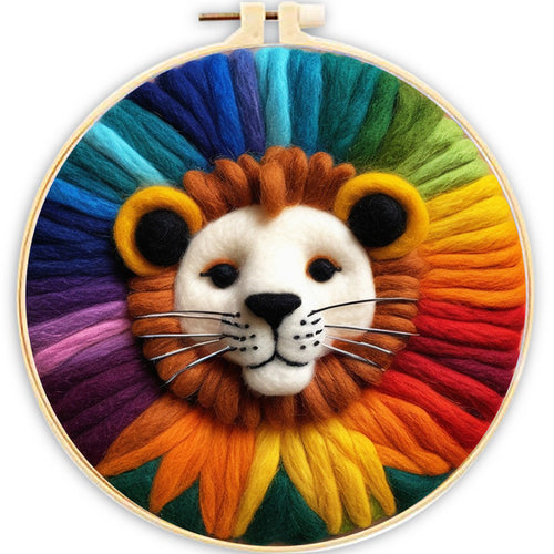 Needle Felting Leone Arcobaleno
