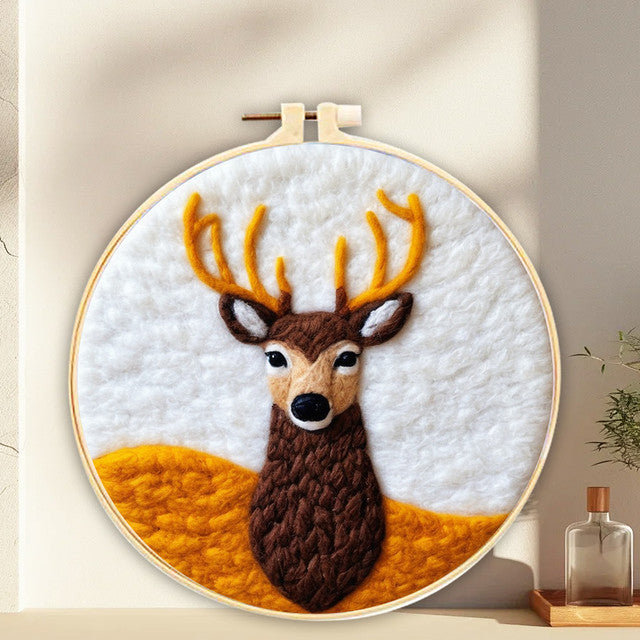 Needle Felting Busto di cervo