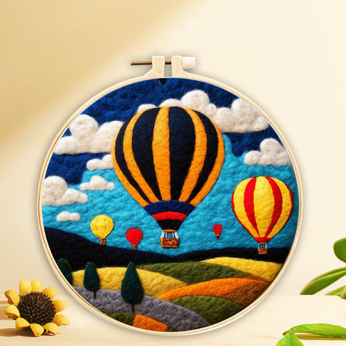 Needle Felting Palloncini su un campo
