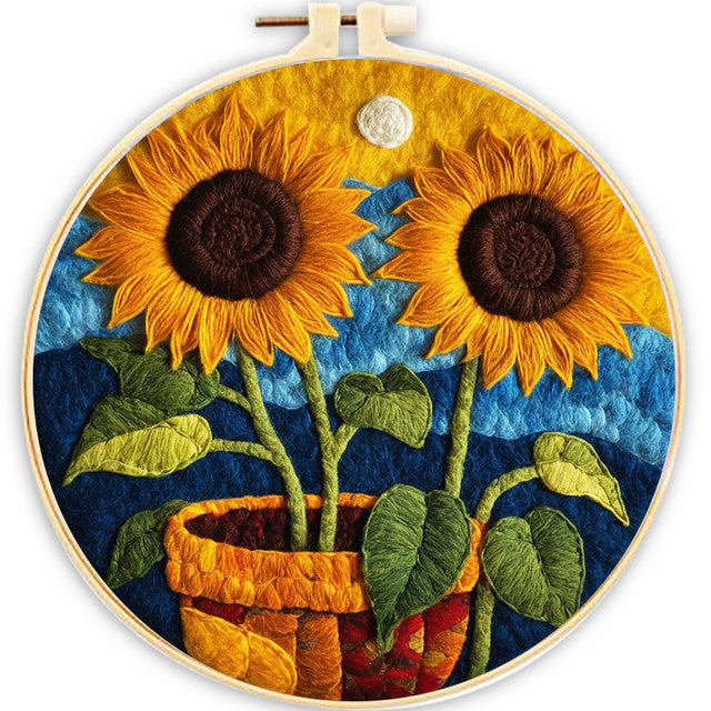 Needle Felting Vaso di Girasoli