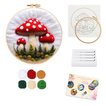 Carica l&#39;immagine nel visualizzatore di Gallery, Needle Felting Mazzo di Funghi