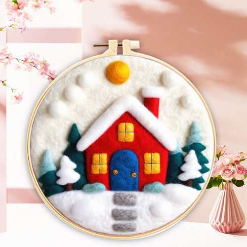 Needle Felting Piccola Casa Invernale