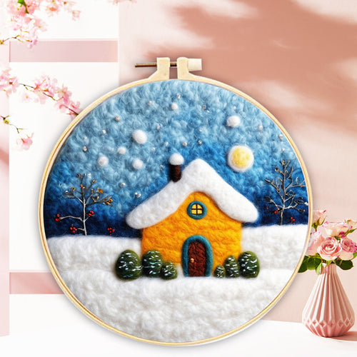 Needle Felting Casa innevata