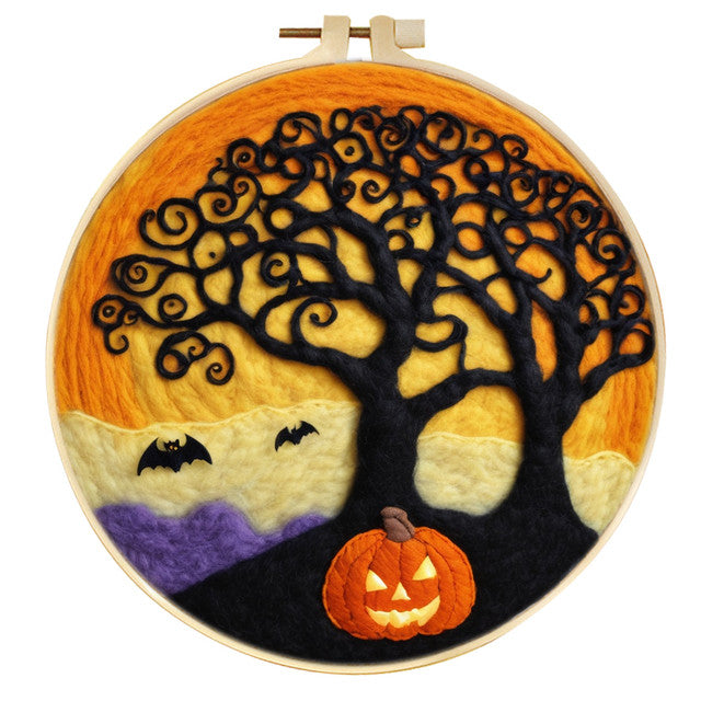 Needle Felting Albero di Halloween