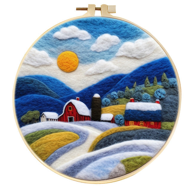Needle Felting Campo Dopo l'Inverno