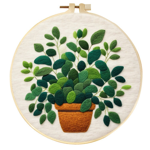 Needle Felting Piante grasse in vaso