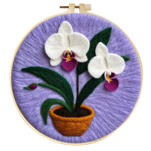 Needle Felting Orchidee Bianche