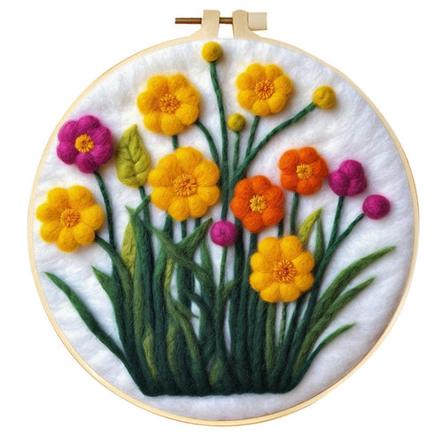 Needle Felting Fiori e Erba