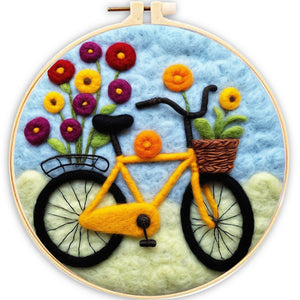 Needle Felting Bicicletta Gialla