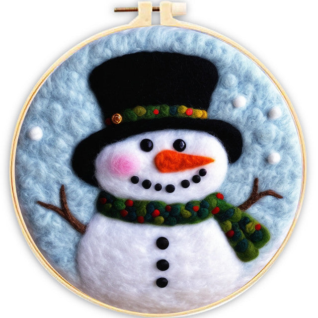 Needle Felting Pupazzo di Neve Largo