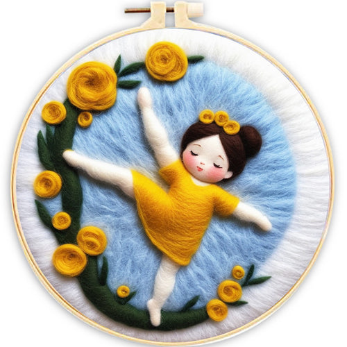 Needle Felting Ragazza che si allunga