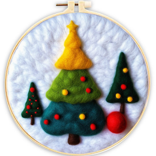 Needle Felting Alberi di Natale
