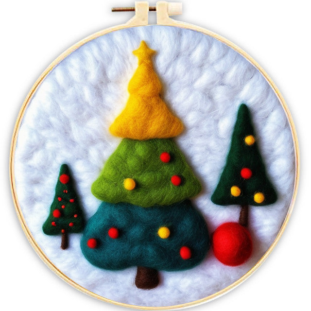 Needle Felting Alberi di Natale
