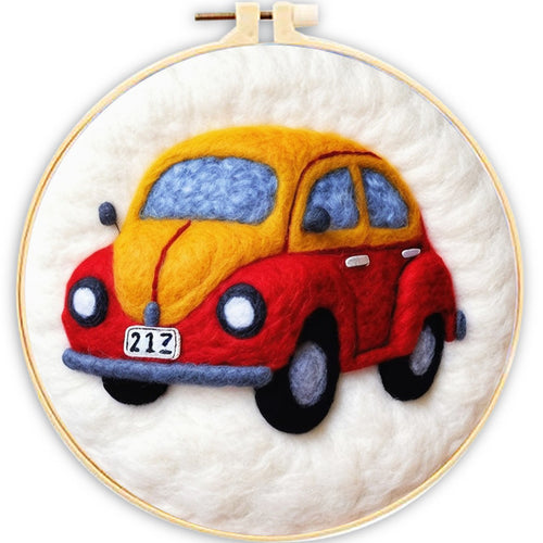 Needle Felting Auto Arancione