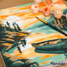 Carica l'immagine nel visualizzatore di Gallery, Mini Kit da Dipingere con i Numeri 20x20cm con cornice Bouquet di tulipani