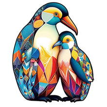 Carica l&#39;immagine nel visualizzatore di Gallery, Puzzle 2D in legno - Pinguini Astratti