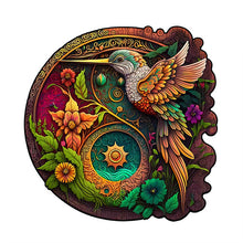 Carica l&#39;immagine nel visualizzatore di Gallery, Puzzle 2D in legno - Colibrì Selvatico