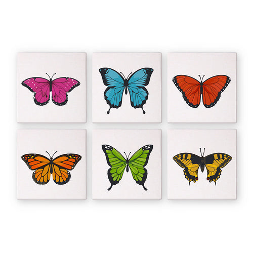 Mini Dipingere con i numeri 15x15cm (6 pezzi) - Farfalla Colorata