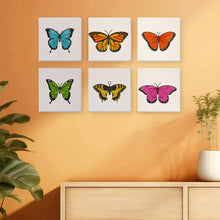 Carica l&#39;immagine nel visualizzatore di Gallery, Mini Set Dipingere con i numeri 15x15cm (6 pezzi) - Farfalla Colorata