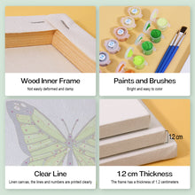 Carica l&#39;immagine nel visualizzatore di Gallery, Mini Set Dipingere con i numeri 15x15cm (6 pezzi) - Farfalla Colorata