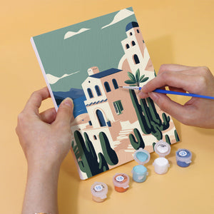 Mini Set Dipingere con i numeri 15x20cm (6 pezzi) - Sogni Mediterranei