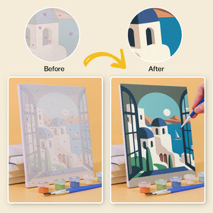 Mini Set Dipingere con i numeri 15x20cm (6 pezzi) - Sogni Mediterranei