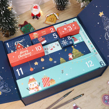 Carica l&#39;immagine nel visualizzatore di Gallery, Dipingere con i Numeri Calendario dell&#39;Avvento 2025 - Buon Natale (Blu - 12 scatole)