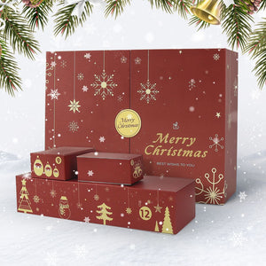 Dipingere con i Numeri Calendario dell'Avvento 2025 - Buon Natale (Rosso - 12 scatole)