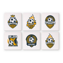 Carica l&#39;immagine nel visualizzatore di Gallery, Mini Dipingere con i numeri 15x15cm (6 pezzi) - Serie Logo di Calcio