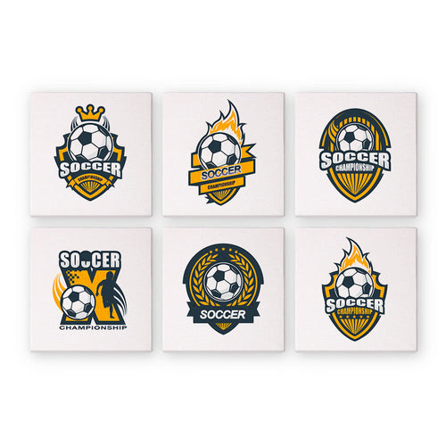 Mini Dipingere con i numeri 15x15cm (6 pezzi) - Serie Logo di Calcio