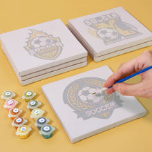 Carica l&#39;immagine nel visualizzatore di Gallery, Mini Set Dipingere con i numeri 15x15cm (6 pezzi) - Logo di Calcio