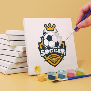 Mini Set Dipingere con i numeri 15x15cm (6 pezzi) - Logo di Calcio