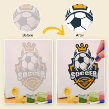 Carica l&#39;immagine nel visualizzatore di Gallery, Mini Set Dipingere con i numeri 15x15cm (6 pezzi) - Logo di Calcio