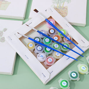 Mini Set Dipingere con i numeri 15x15cm (9 pezzi) - Piante