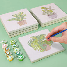 Carica l&#39;immagine nel visualizzatore di Gallery, Mini Set Dipingere con i numeri 15x15cm (9 pezzi) - Piante