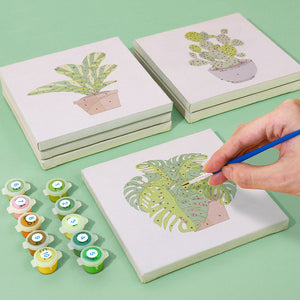 Mini Set Dipingere con i numeri 15x15cm (9 pezzi) - Piante