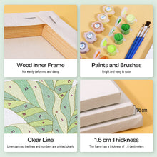 Carica l&#39;immagine nel visualizzatore di Gallery, Mini Set Dipingere con i numeri 15x15cm (9 pezzi) - Piante