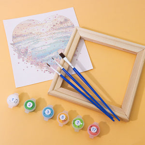 Mini Set Dipingere con i numeri 15x15cm (6 pezzi) - Spiagge Romantiche