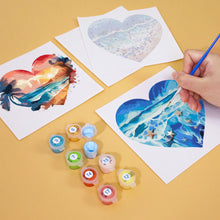Carica l&#39;immagine nel visualizzatore di Gallery, Mini Set Dipingere con i numeri 15x15cm (6 pezzi) - Spiagge Romantiche