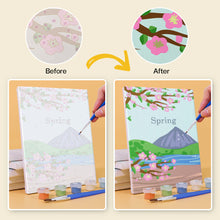 Carica l&#39;immagine nel visualizzatore di Gallery, Mini Set Dipingere con i numeri 15x20cm (4 pezzi) - 4 Stagioni